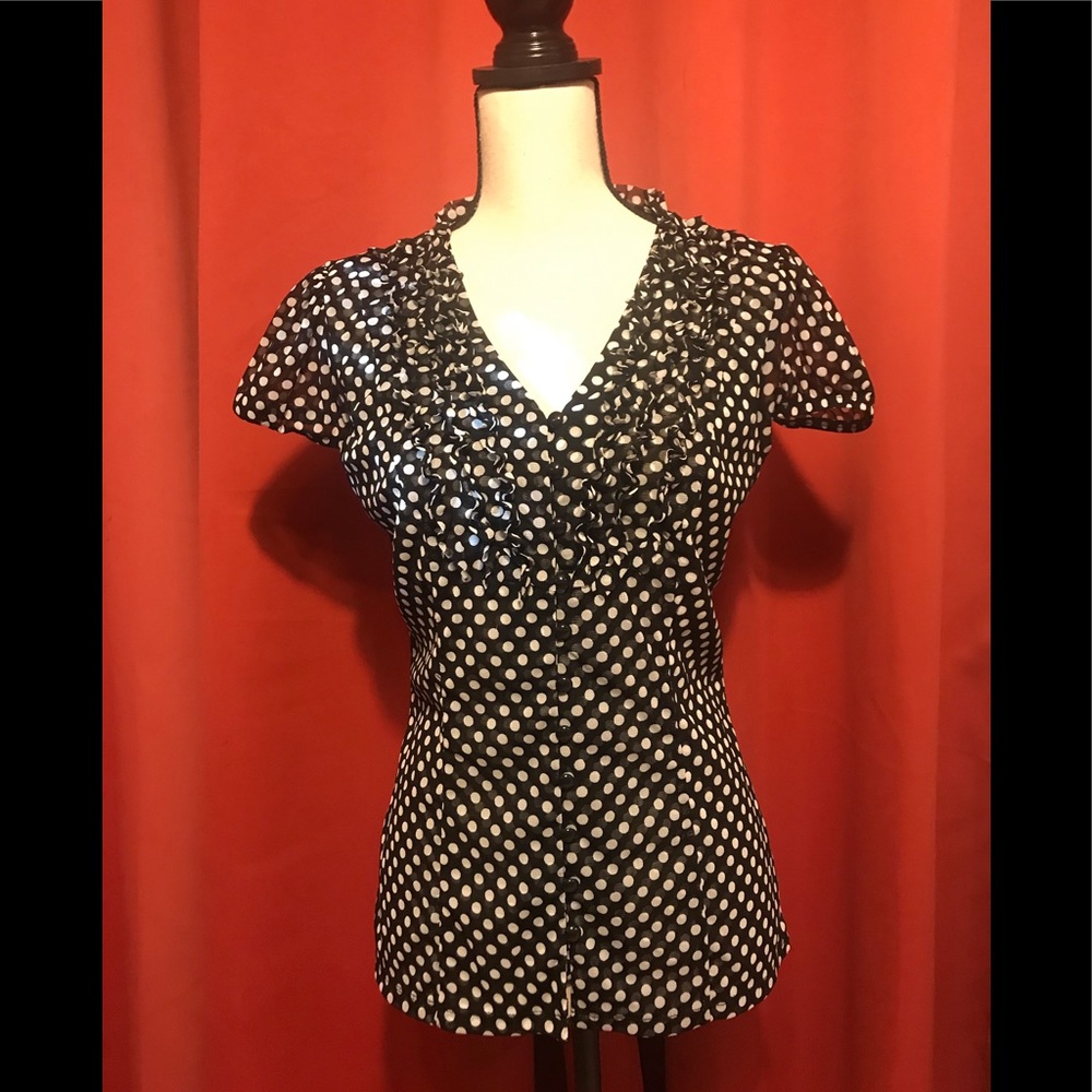 Inc. blouse polka dot blouse